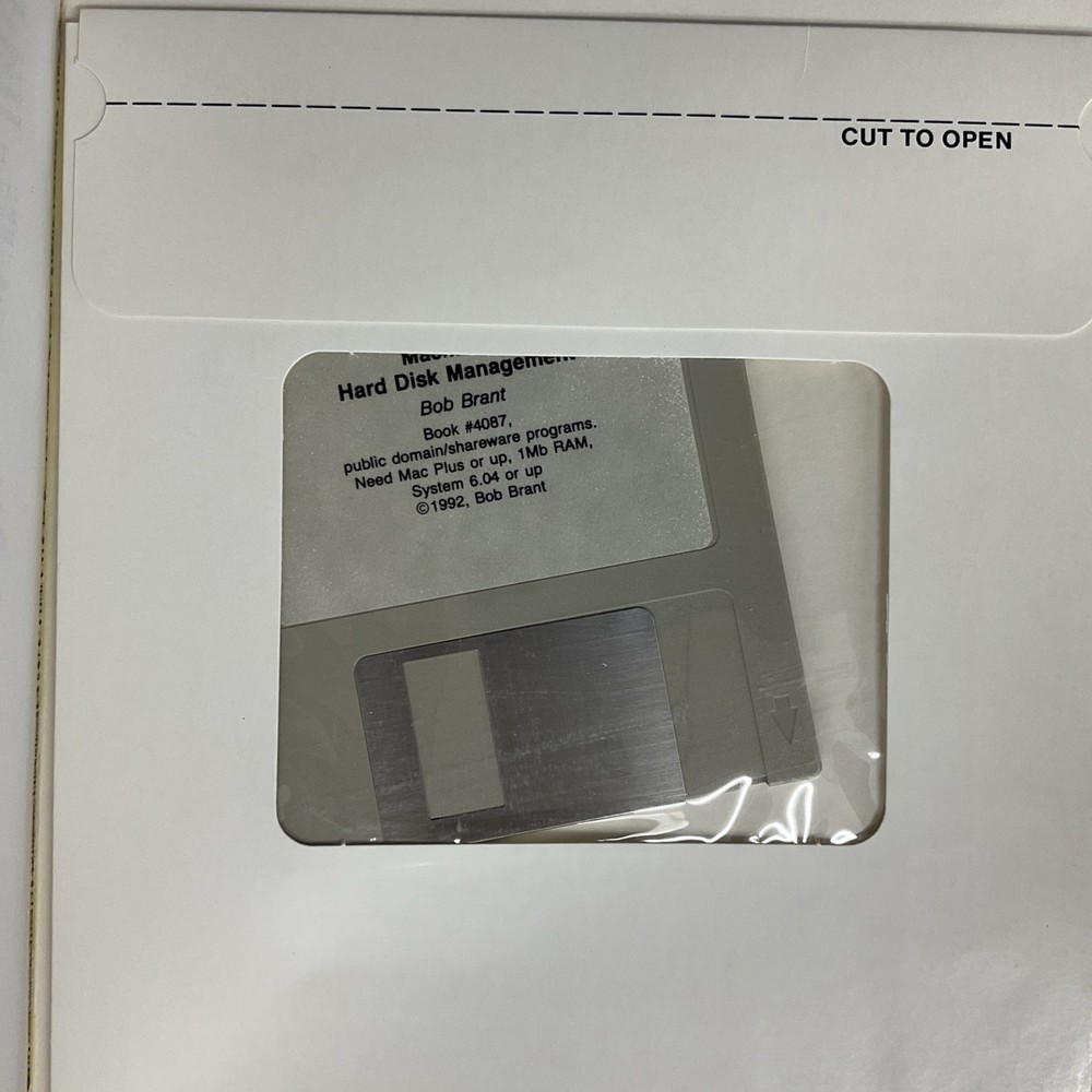 Apple Macintosh Hard Disk Management Brant Softcover Floppy Vintage Computing