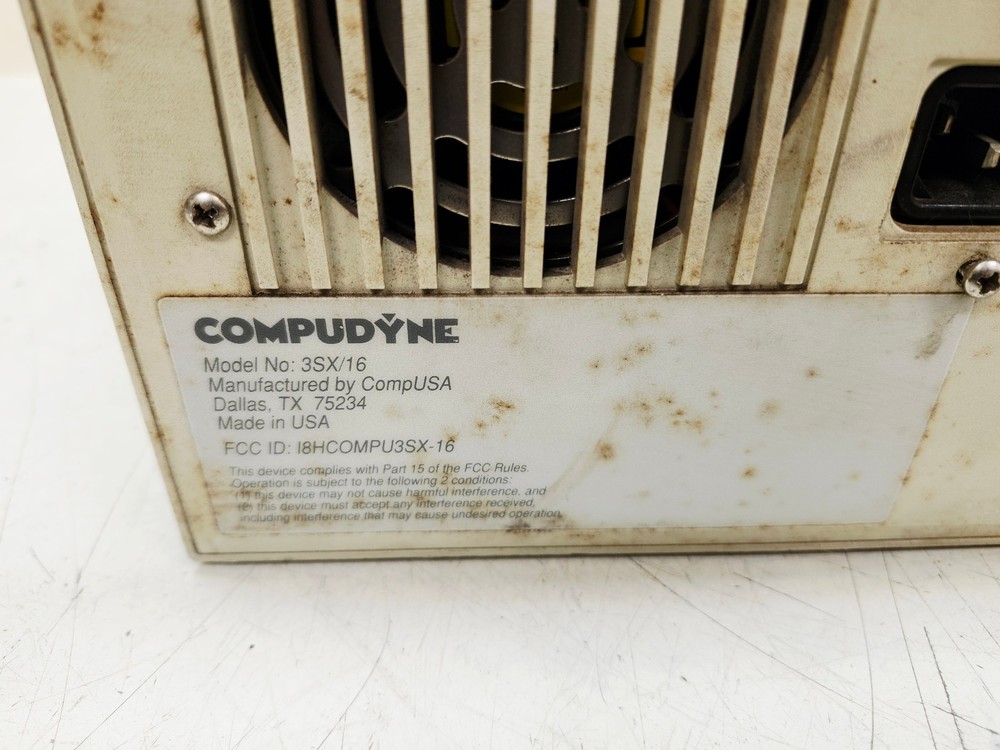Compudyne 3SX/16 Computer w/ i486 DX2 Processor & Orchid Video Card Used