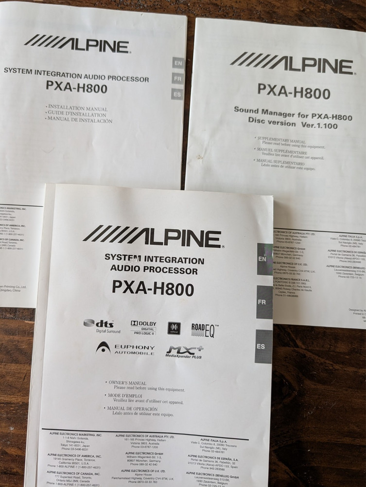 Alpine PXA-H800 Car Audio Sound Processor System Integration Digital Audio Proce