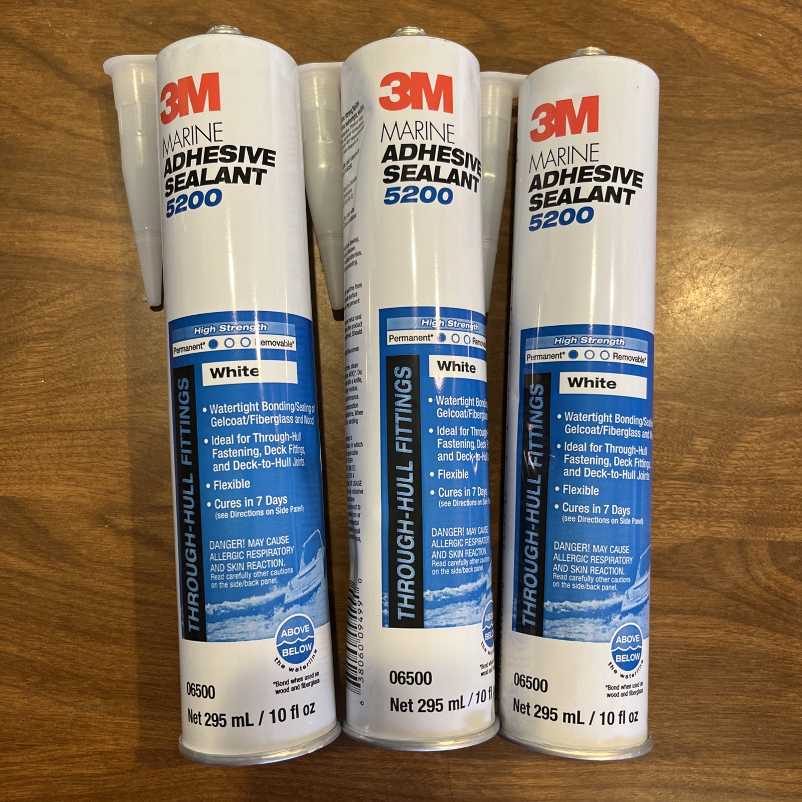 (QTY 3) 3M White Marine 5200 10 oz. Marine Adhesive/Sealant (read description)