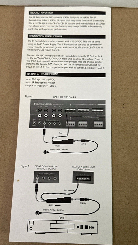Russound IR Infrared Remodulator 56K