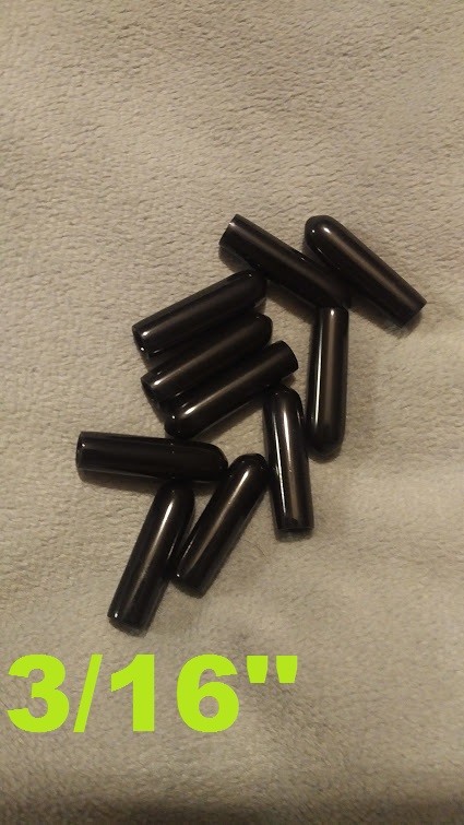 QT(10) round rubber vacuum caps dust cap thread protector pipe cover 3/16'' I.D.