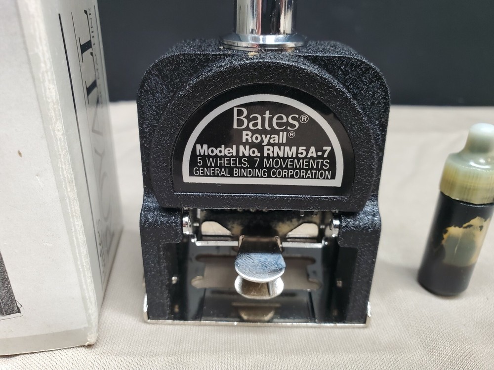 Bates Royall Automatic Numbering Machine Model : RNM5A-7