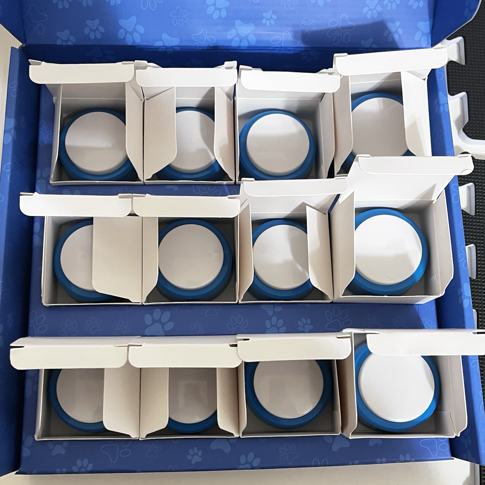 Pawkie Talkie Dog Talking Buttons Echo System Set 12 Buttons + 2 Mats