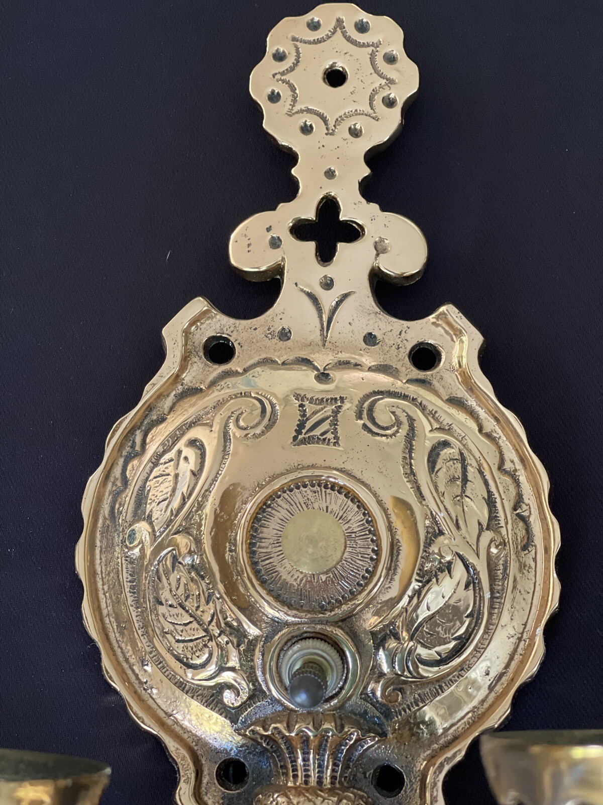 PAIR Antique Aesthetic Solid Brass Wall Sconces East Lake Victorian