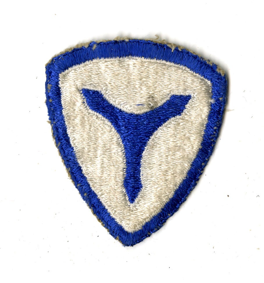 3rd Service Command White Back Patch WWII Vintage Mid Atlantic
