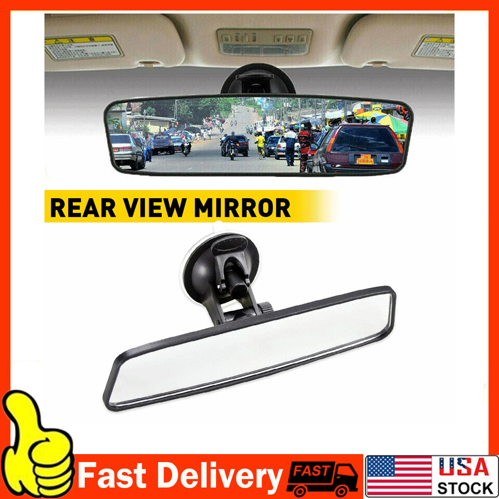 Universal Car Rear View Suction Cup Mirror Learner Driver Interior Glass New