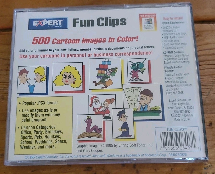 Fun Clips CD-ROM from Expert Software