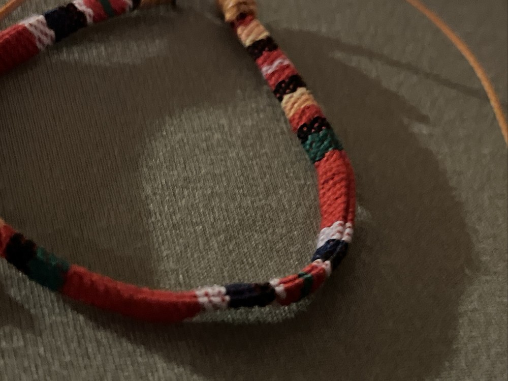NEW BOHO BRAID THREAD FRIENDSHIP BRACELET ADJUSTABLE THICKER ORANGE