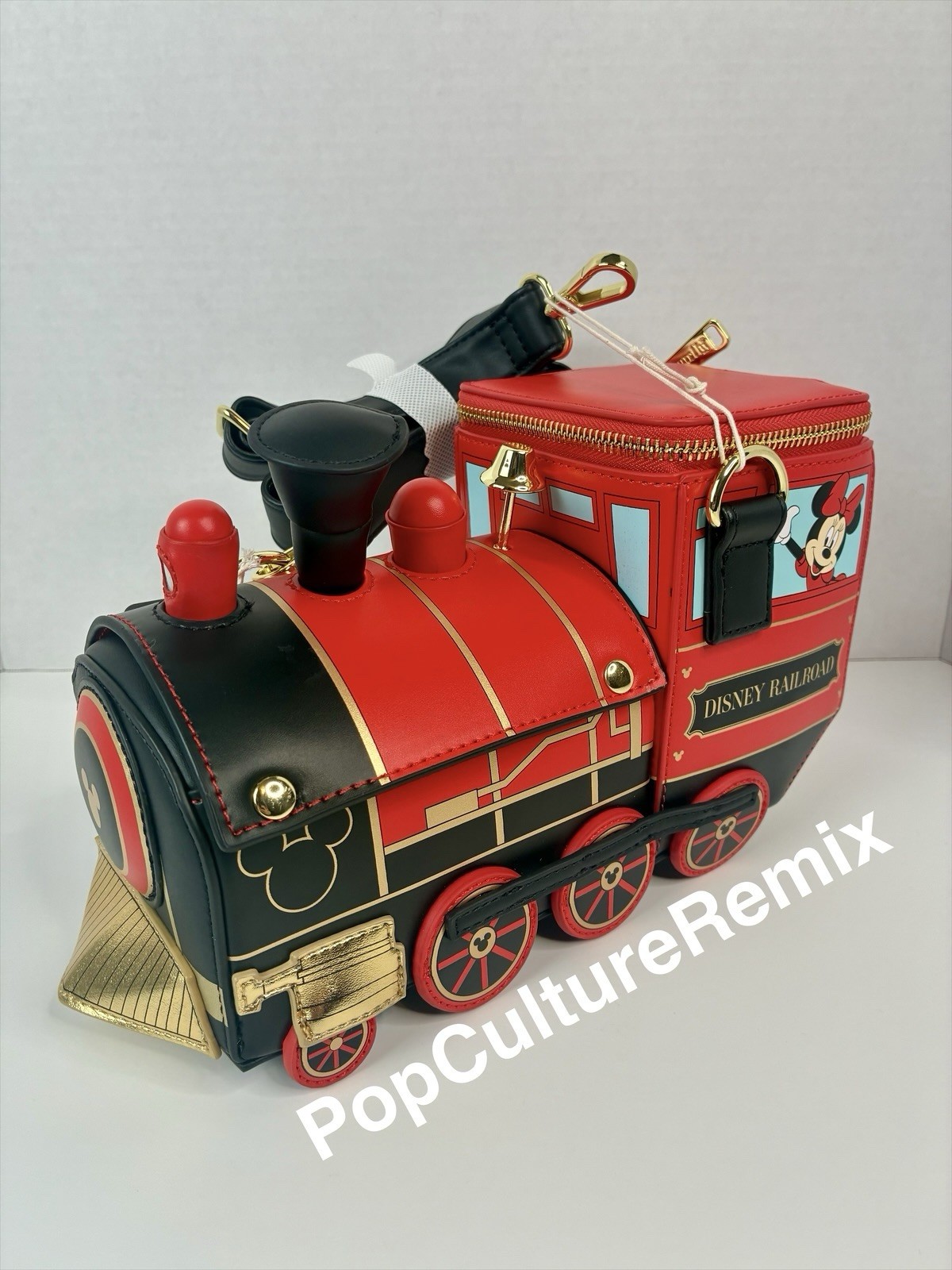 2026 Disney Parks Loungefly Railroad Train Mickey Minnie Mouse Crossbody Bag New