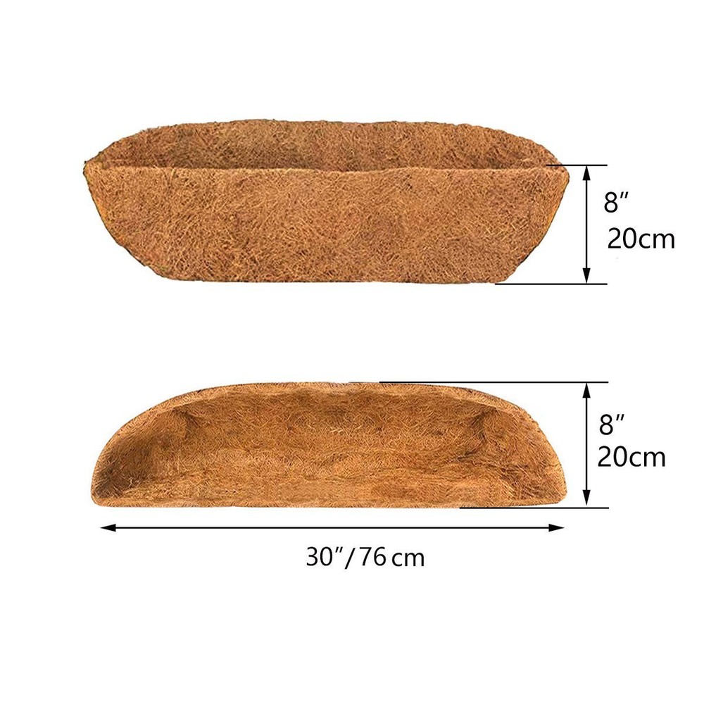 HHTHH 2pcs Trough Coco Liner 30 inch Wall Planter Replaceable Coco Liner for ...