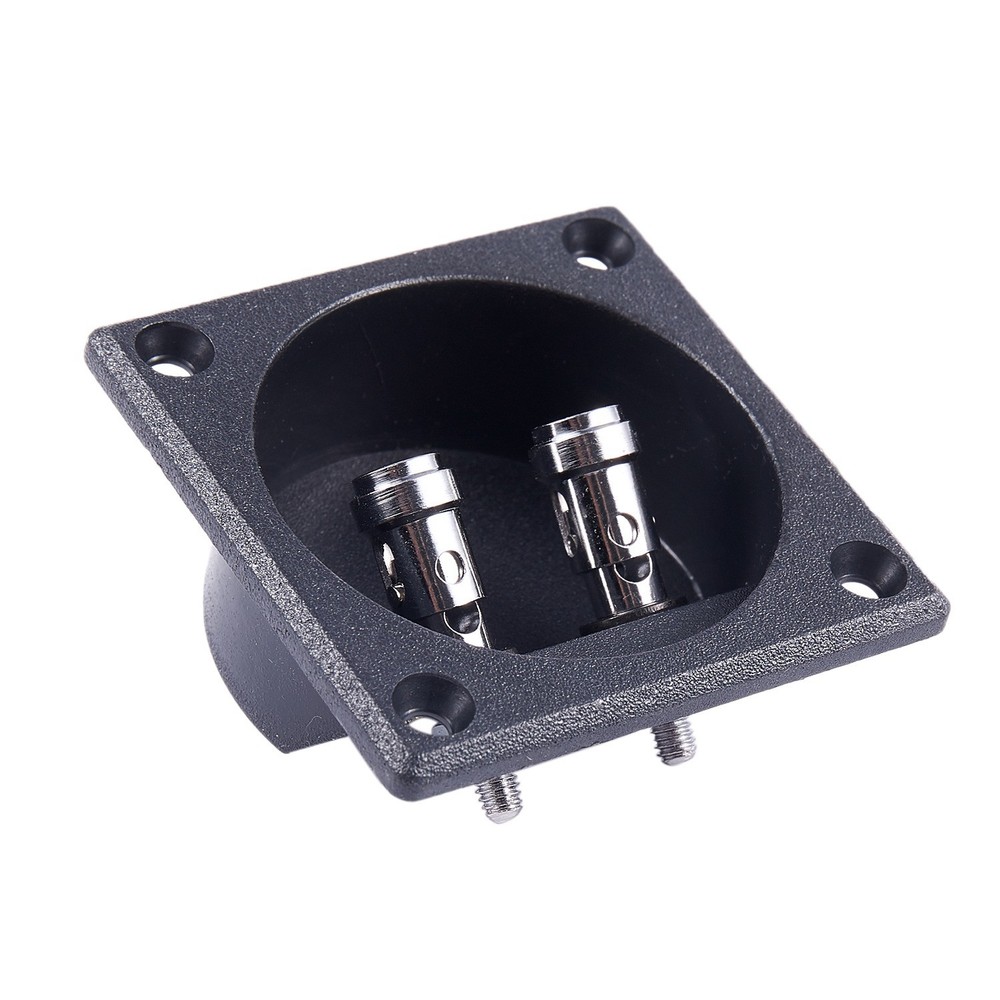 Square Shape Binding Post Type Speaker Box Terminal Cup Black X4X32157