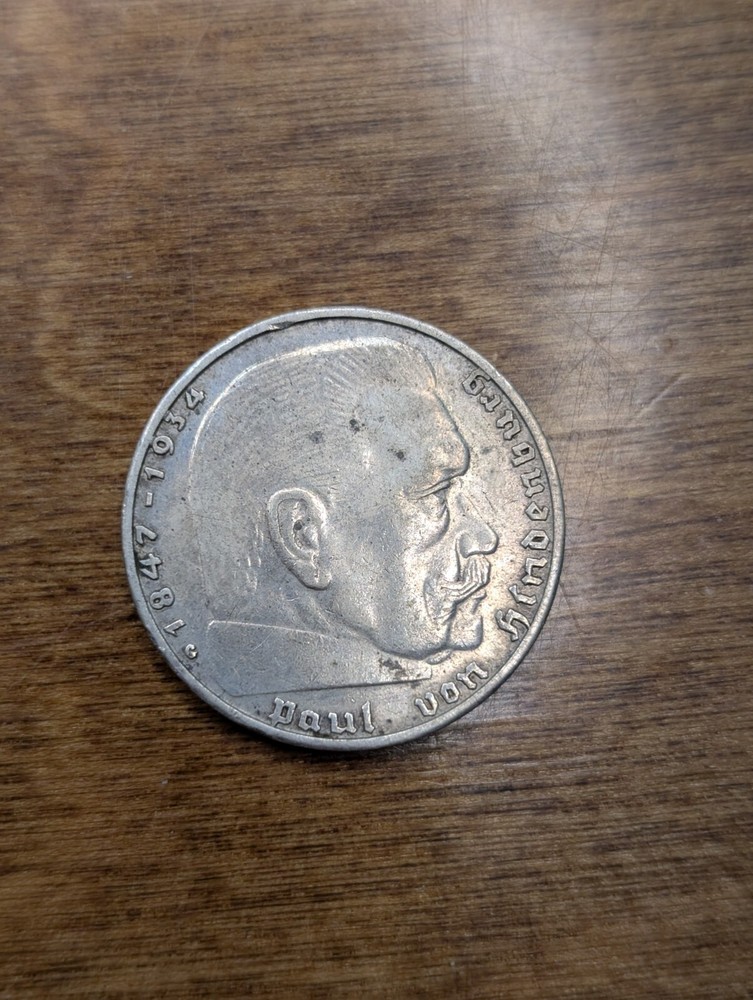 1939 Germany 2 Mark Silver Coin