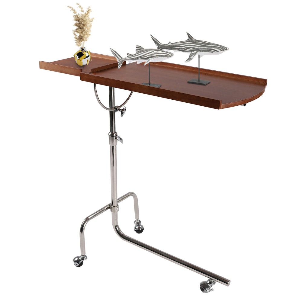 Angle Height Adjustable Rolling Laptop Desk Sofa Bed Tray Notebook Table Stand