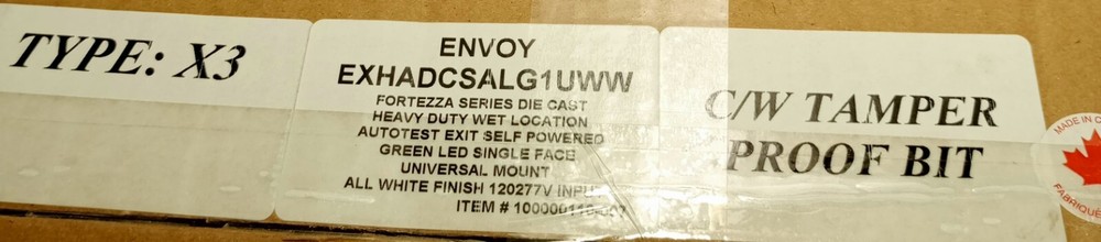 Envoy Fortezza LED Exit Sign