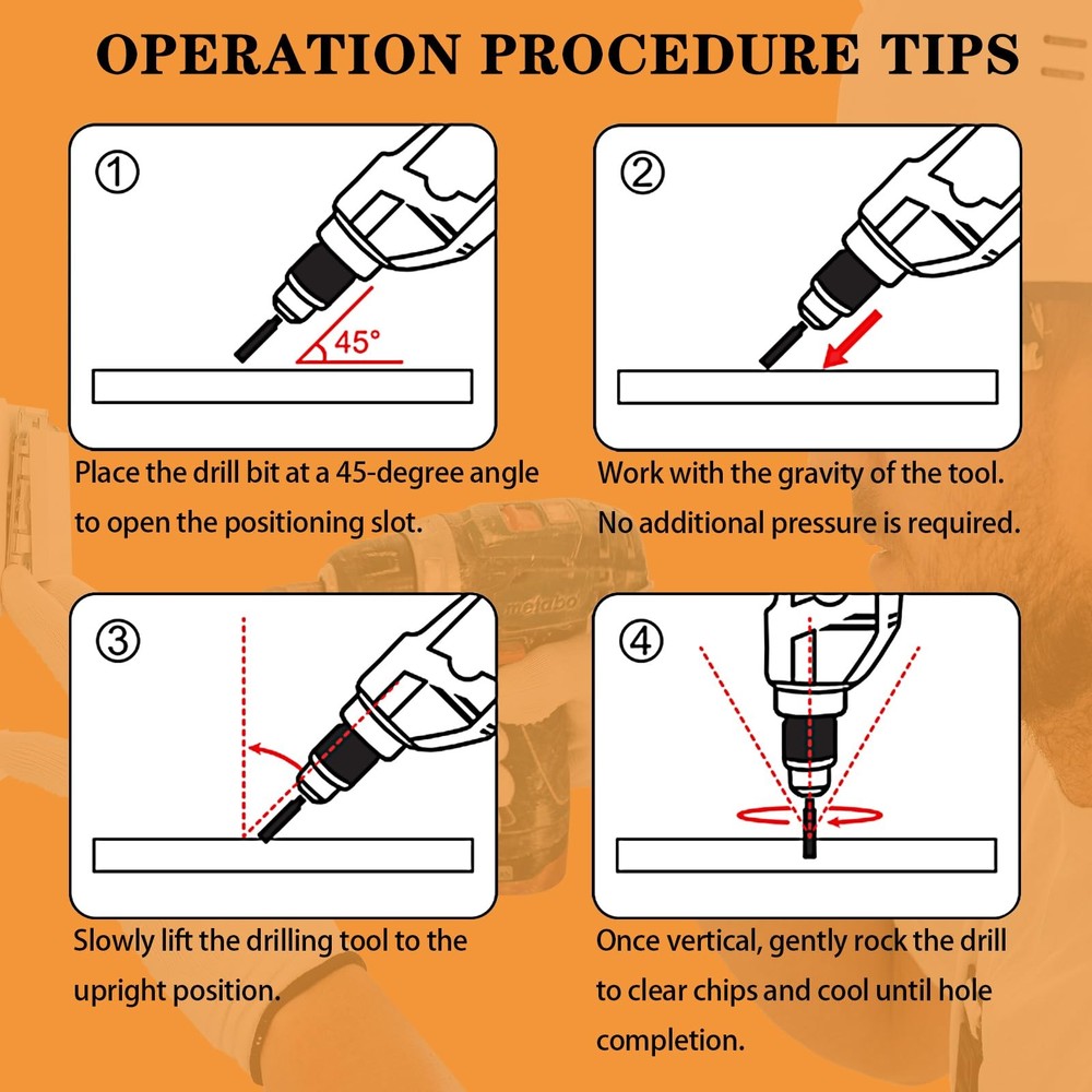 DECKRKAT 7-Piece Dry Diamond Drill Bits & 7 Pack (with Carbide)