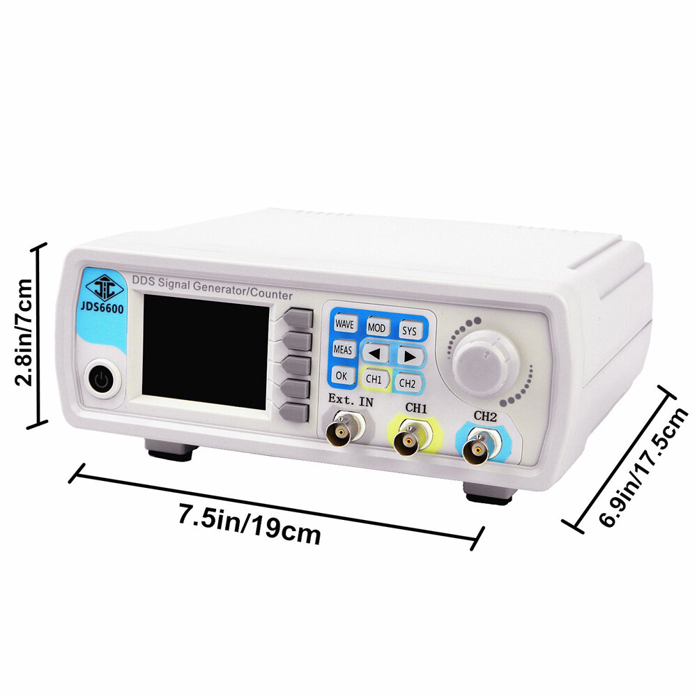 Digital DDS Dual-channel Function Signal Waveform Generator Frequency Meter 60Mh