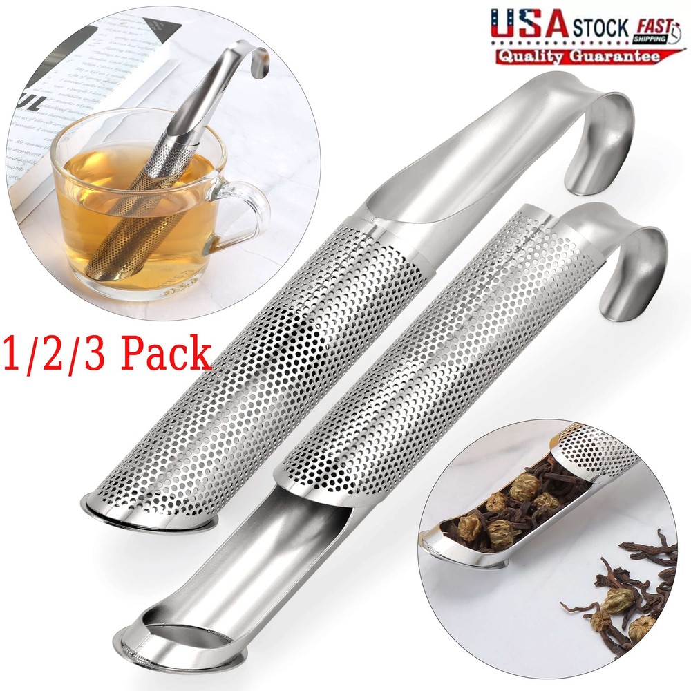 1-3Pcs Tea Strainer StainlessSteel TeaBall Infuser Spoon Filter Loose Diffusers