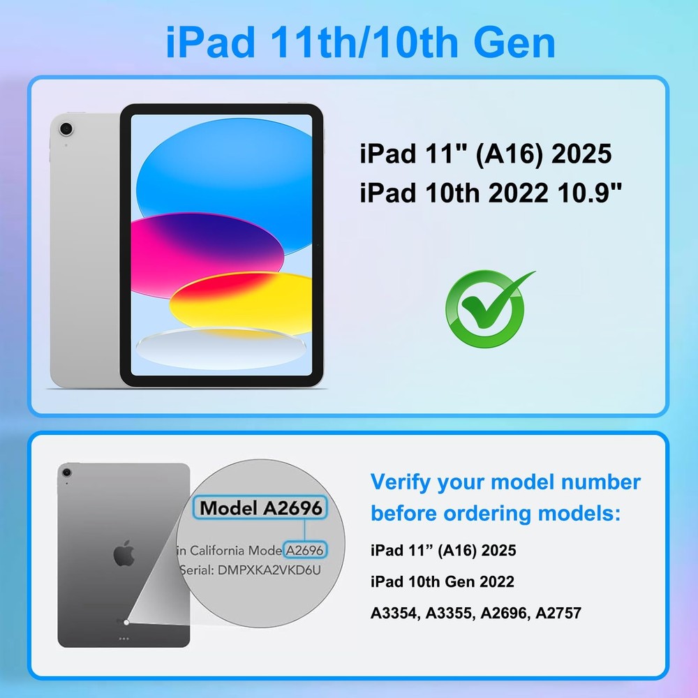 2 pack Screen Protector for iPad A16 11th Generation 2025 (11-inch) / 10th Gener
