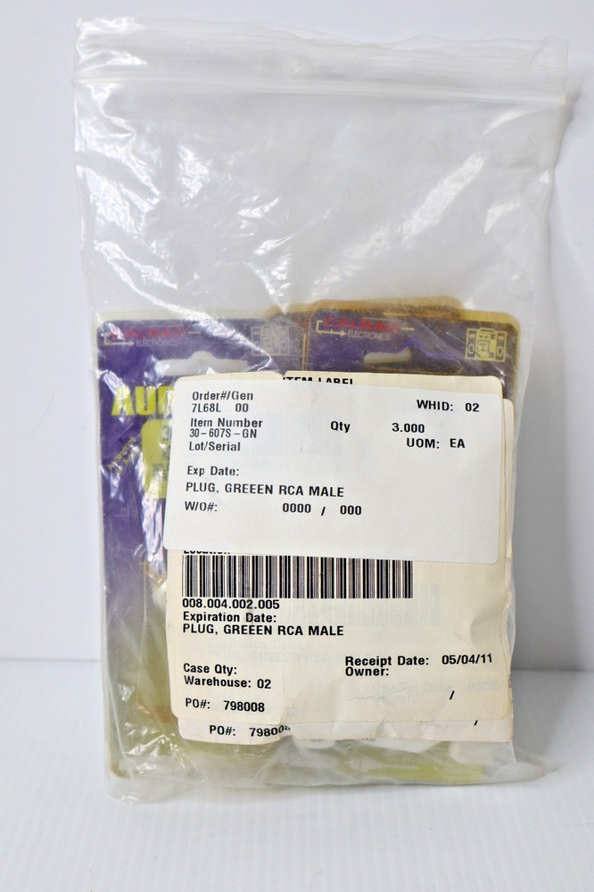 Calrad Electronics 30-607S-GN RCA Locking Plug - 3 Available