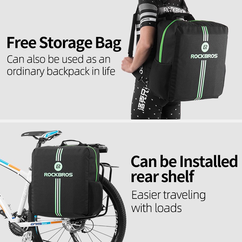 ROCKBROS Folding Bike Carry Bag 20 Inch Thick Bicycle Transport Storage Case
