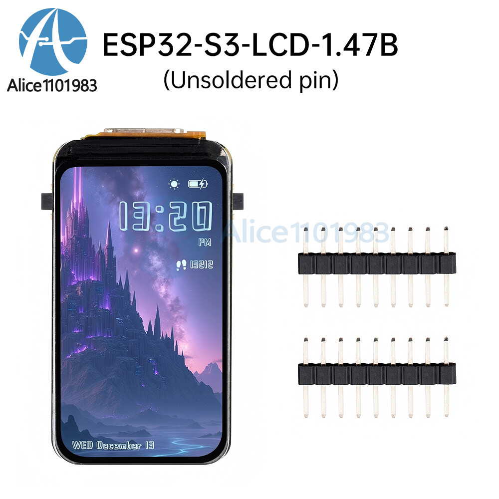 Type-C 1.47'' LCD ESP32-S3 WIFI Bluetooth Development Board SPI USB Serial Port