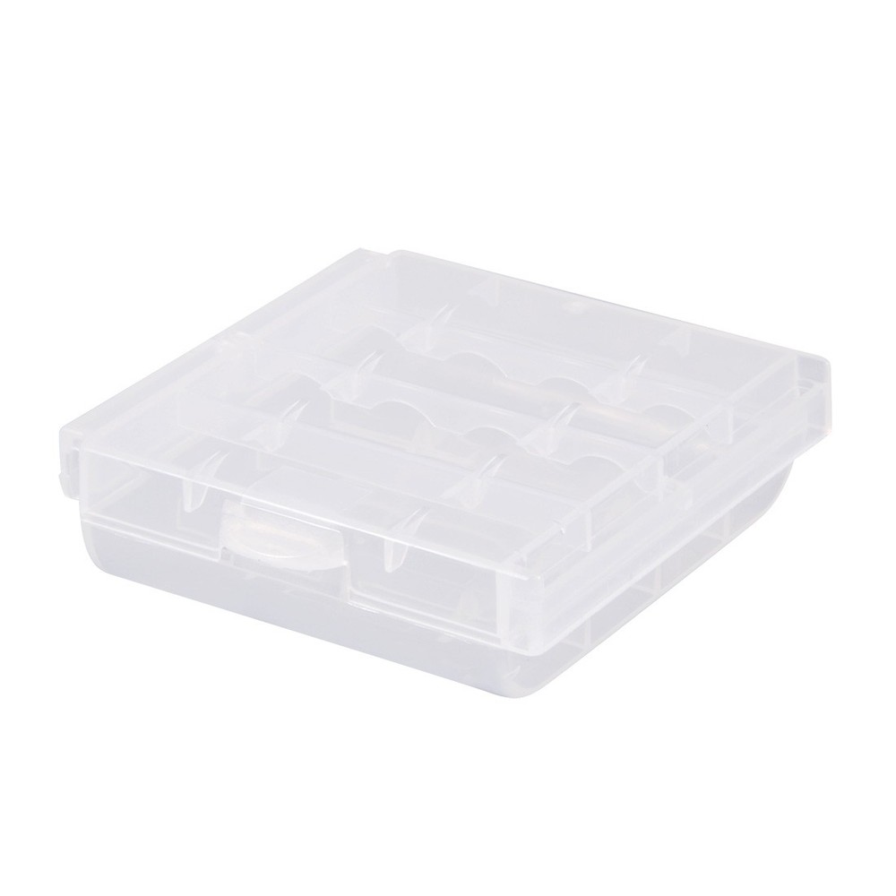 Portable Battery Storage Case Protective Container Clear for AAA/AA Batteries
