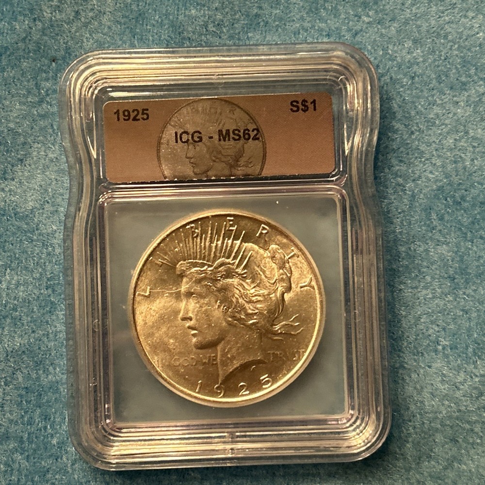 1925 PEACE DOLLAR ICG MS62 - 2 Available!