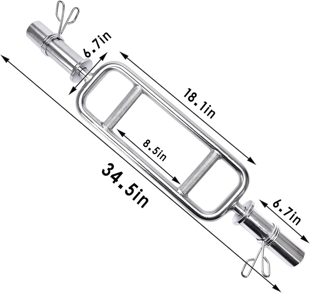 34" Olympic Solid Standard Threaded Triceps Bar Deadlift Barbell Weightlifting
