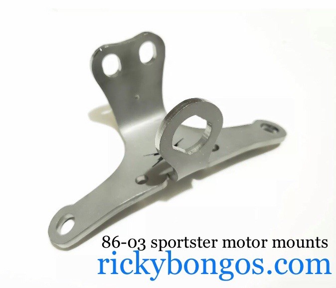 Custom Top Motor Mount w/ Key & Coil Mount Relocation 86-03 Harley Sportster