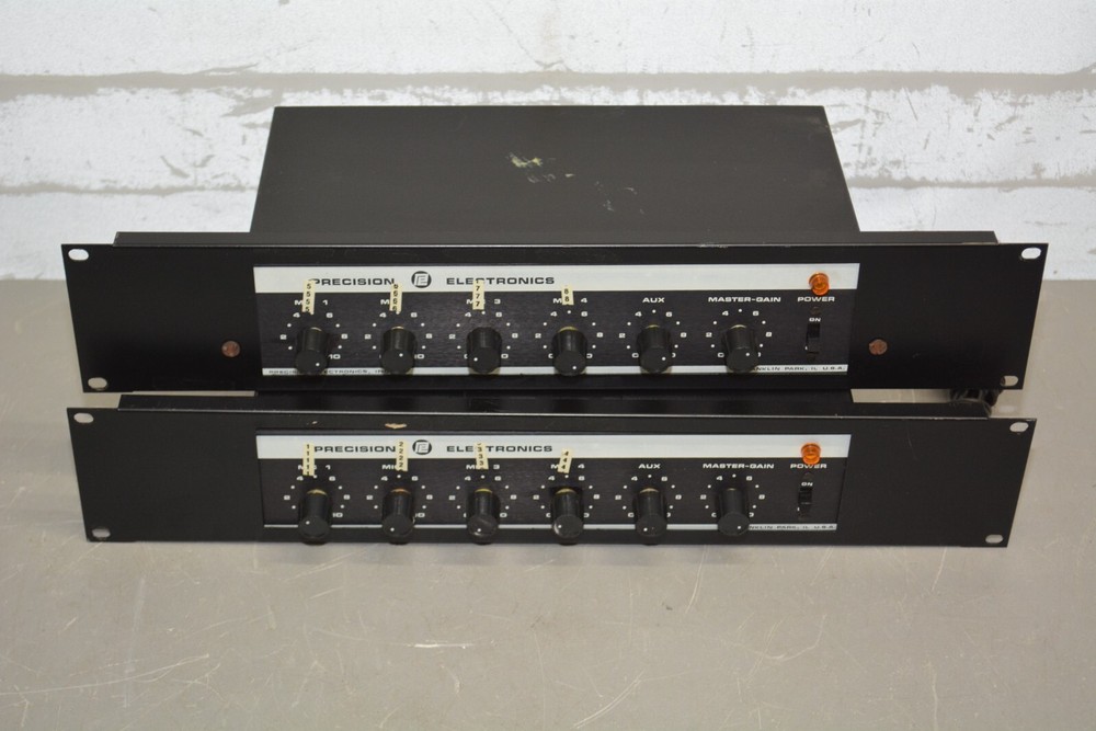 ^ Lot 2x Precision Electronics Preamplifier Mixer SE 4E #X1998