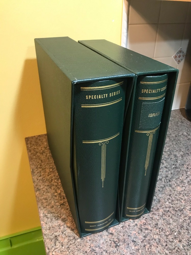 2 Scott Israel Stamp Albums 1948-98 - Over 100 Stamps Included - Great Condition