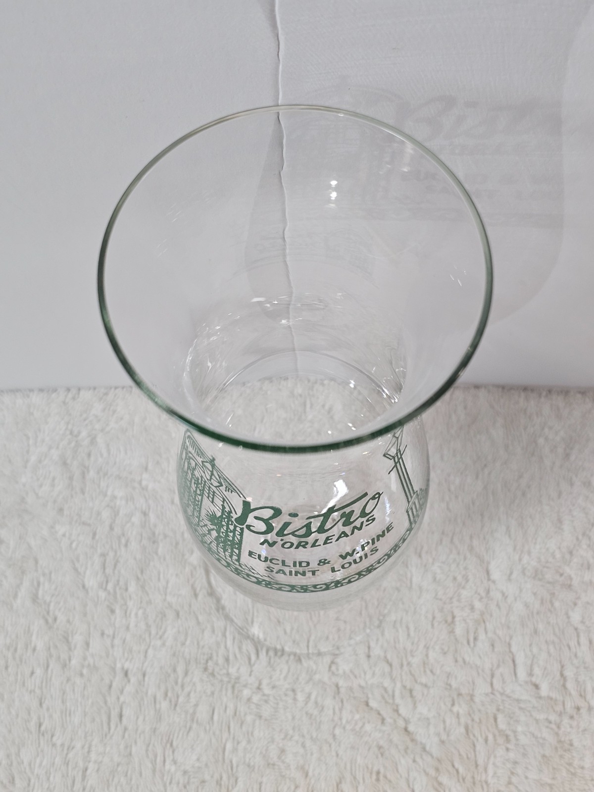 VTG Pat O’Brien’s Hurricane Glasses Set of 3 10” Hand Blown New Orleans Bar