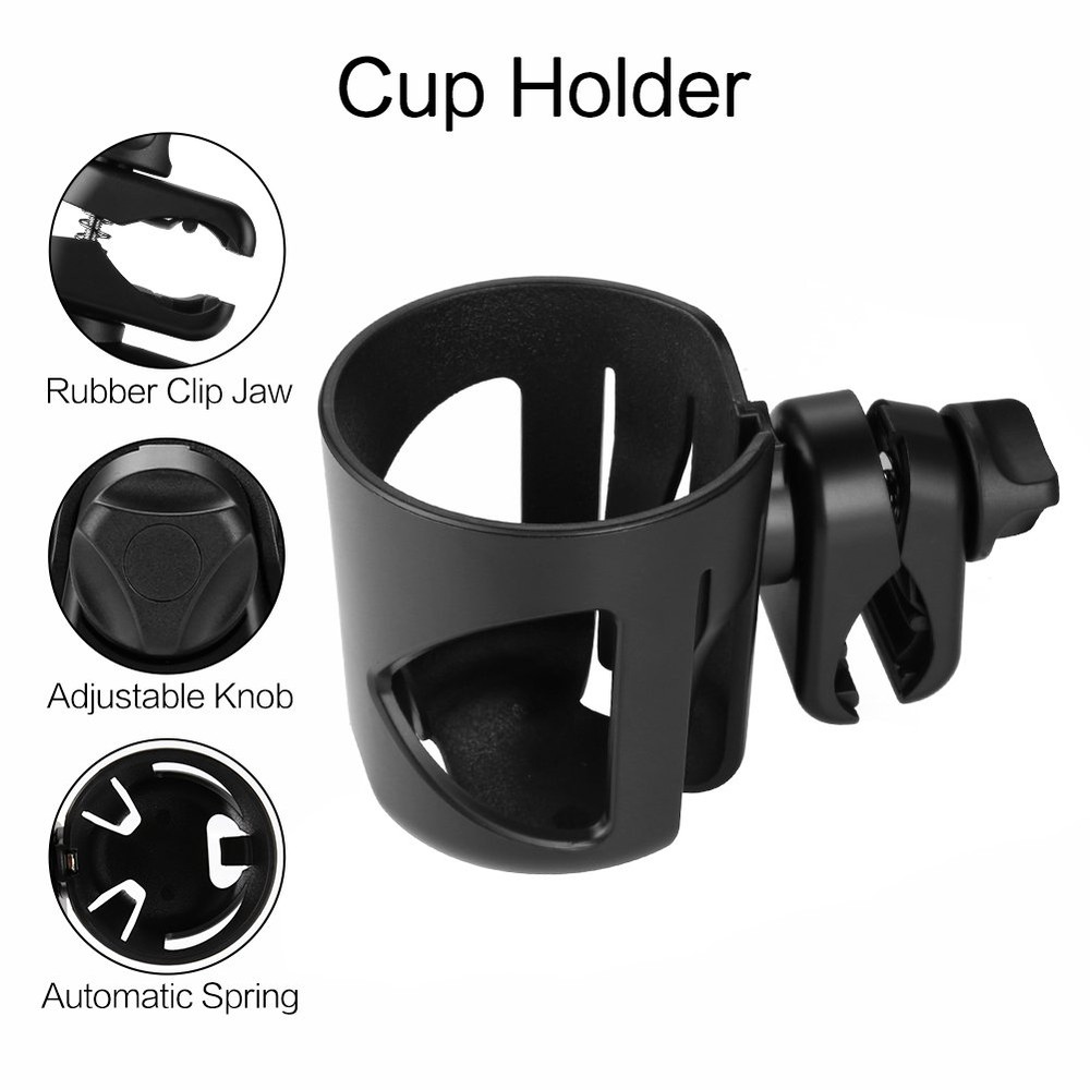 Universal Cup Holder, Stroller Cup Holder, 360° Rotatable Large Caliber Designed
