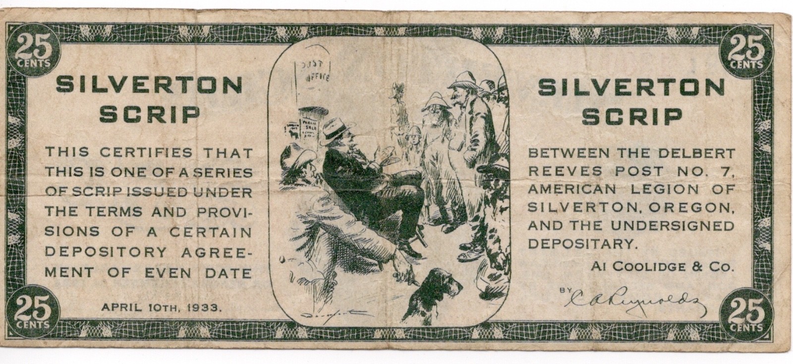 Silverton, Oregon - full set of 1933 Depression scrip