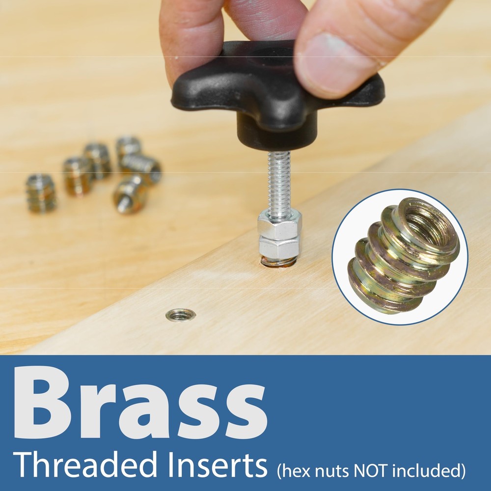 46 Piece T Track Bolts and Knobs Kit, 1/4"-20 T Bolts & Threaded Knobs, T Tra...