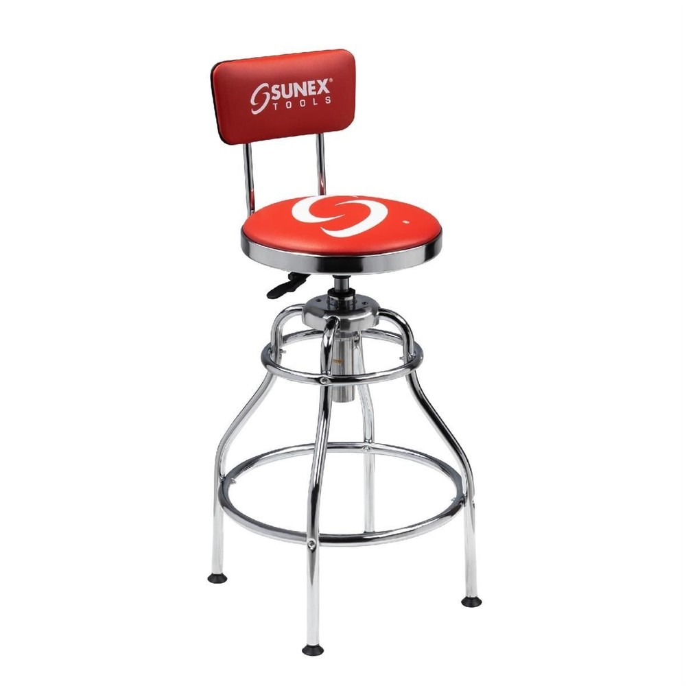 Sunex 8516 Pneumatic Shop Stool Chrome