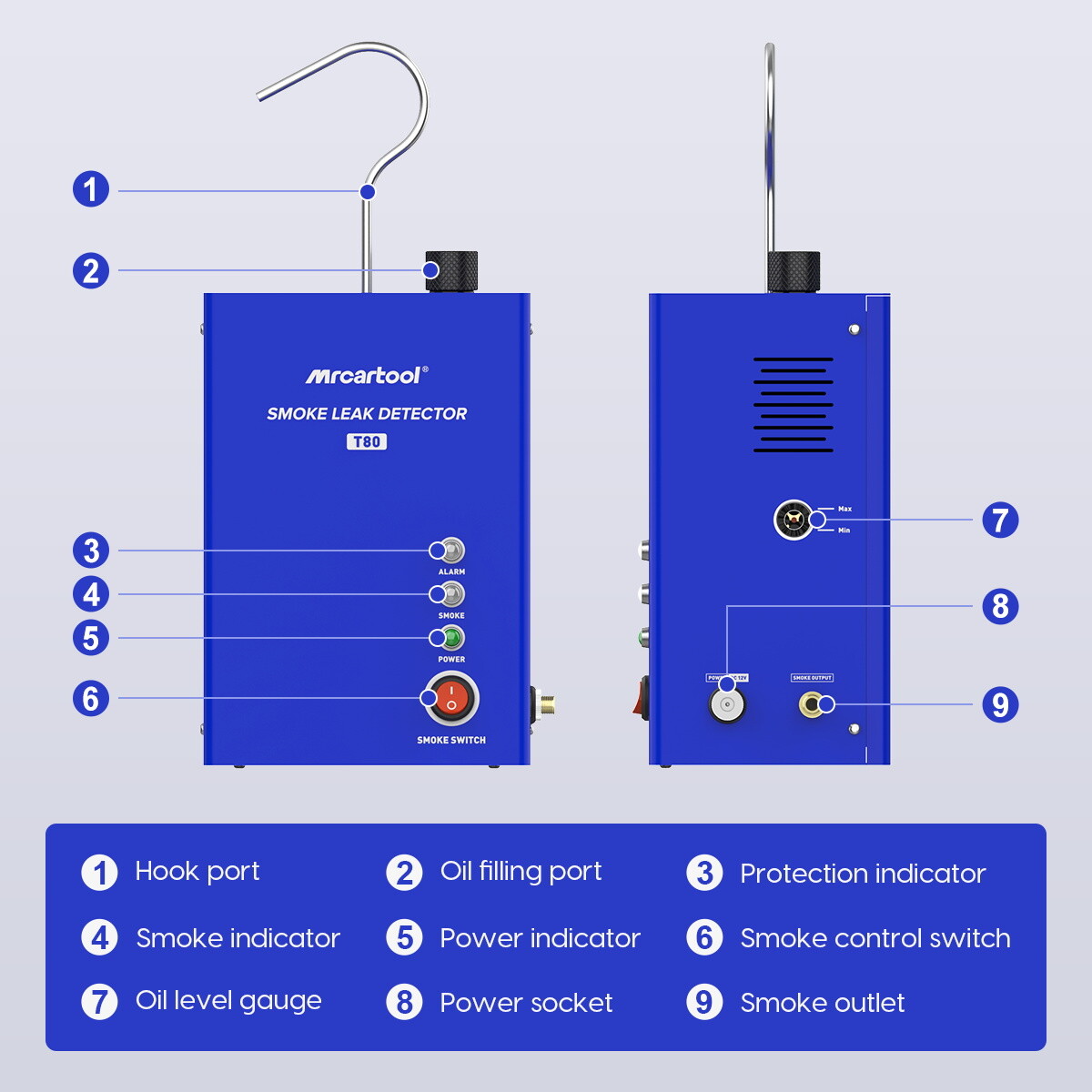 Automotive EVAP Smoke Tester Machine Leak Detector Car Vacuum Diagnostic Tester