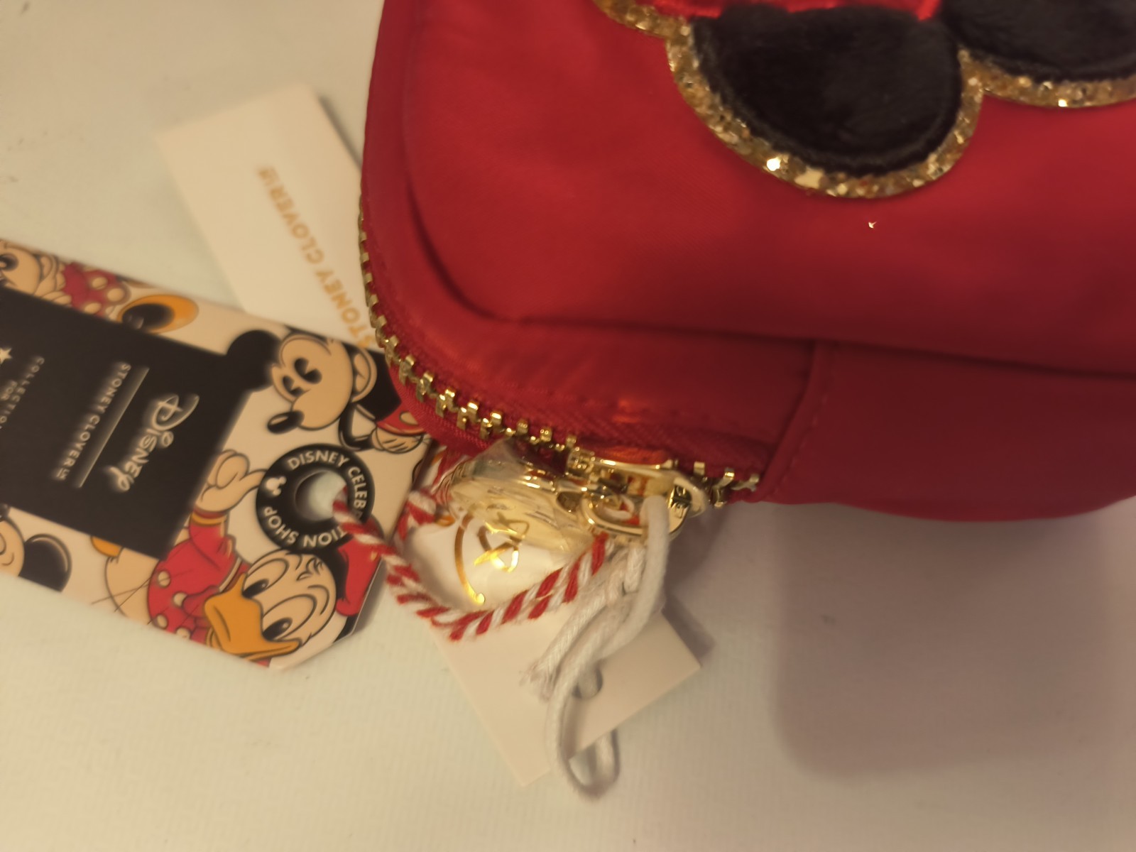 STONEY CLOVER Disney Minnie Mouse Red Cosmetic Mini Travel Zip Pouch Bag NWT