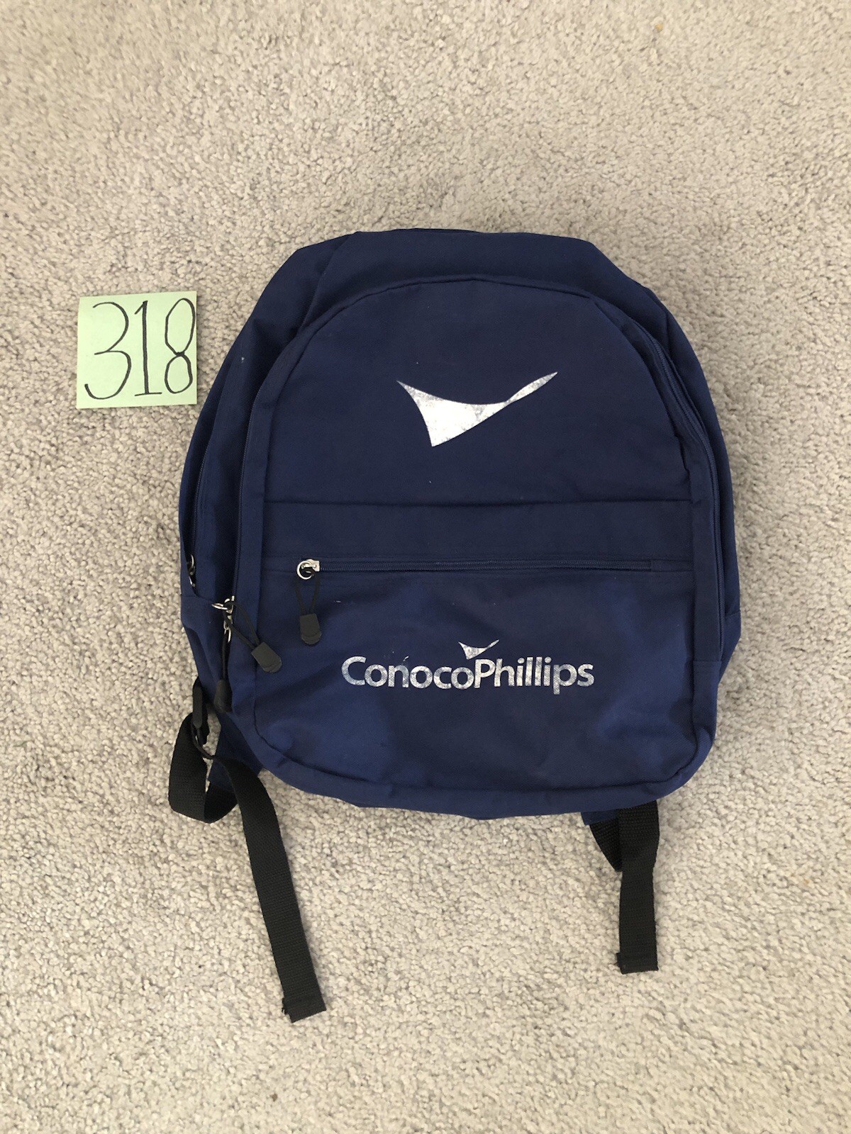 Vintage Conoco Phillips Employee Corporate Blue Backpack Oil & Gas Drilling Read