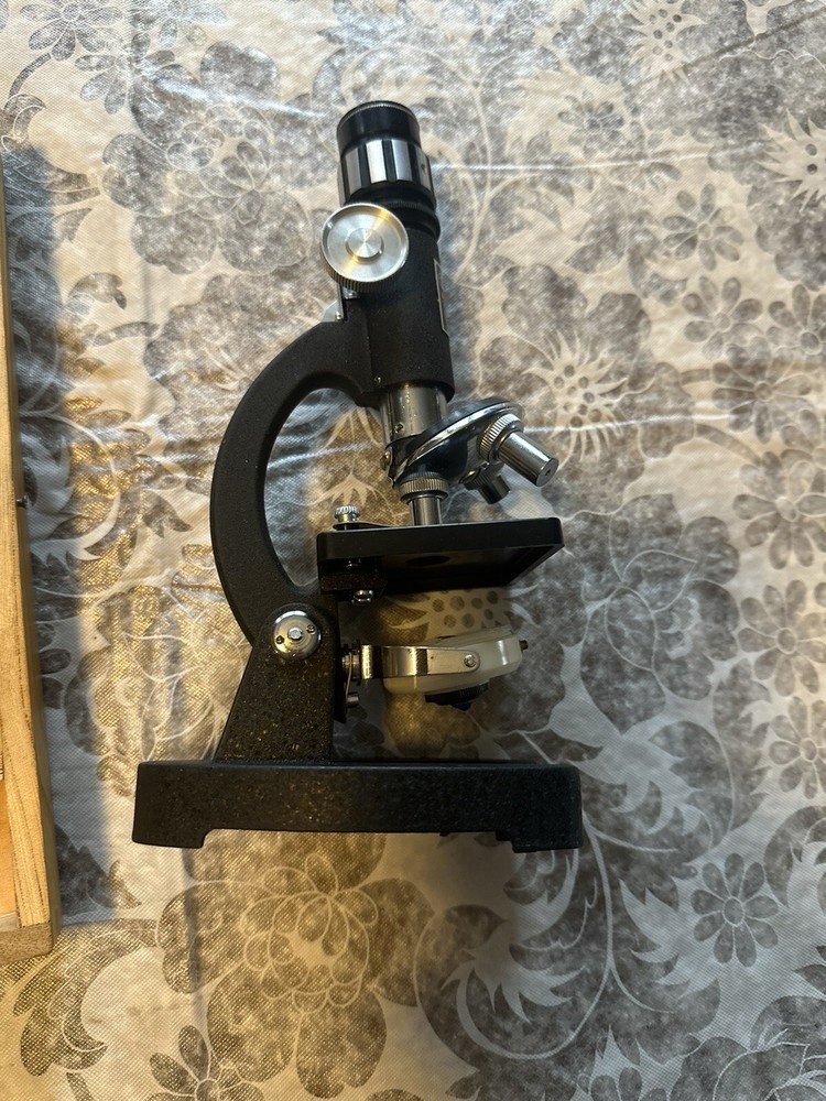 Vintage Stellar Microscope Kit With Tools & Slides, Incomplete