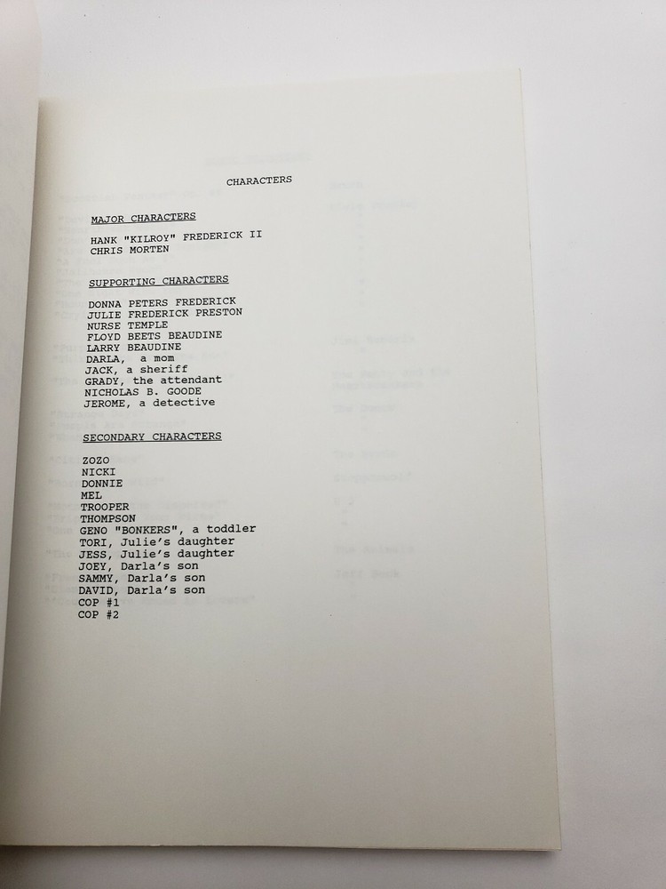 KILROY / Don Cato 1980's Unproduced Move Script Screenplay, SIGNED THIRD DRAFT