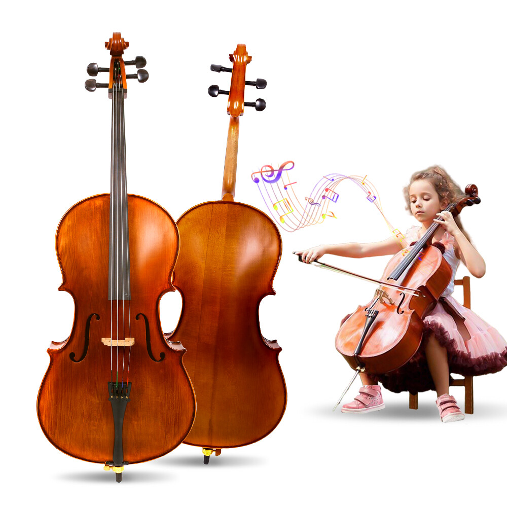 Cello 1/4 size for Beginner,Handmade Cello Solid wood with Spruce Top Maple Back