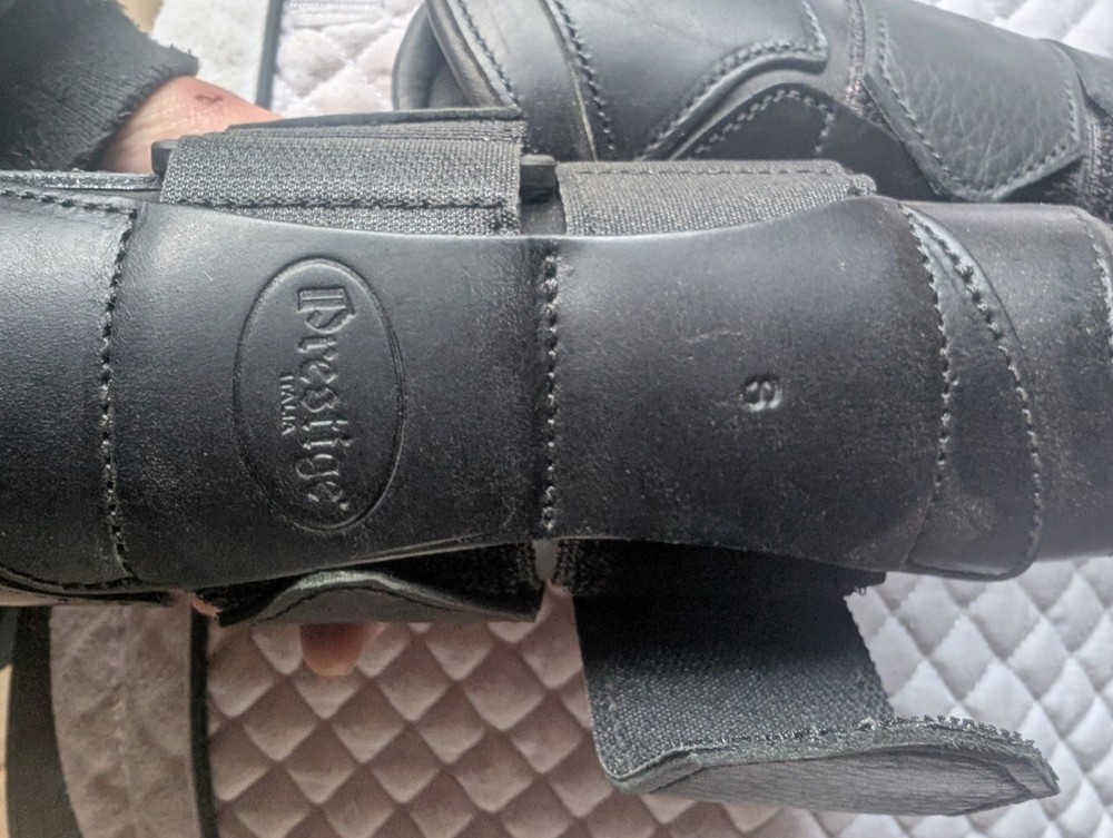 Prestige Leather Open Front Boots Small