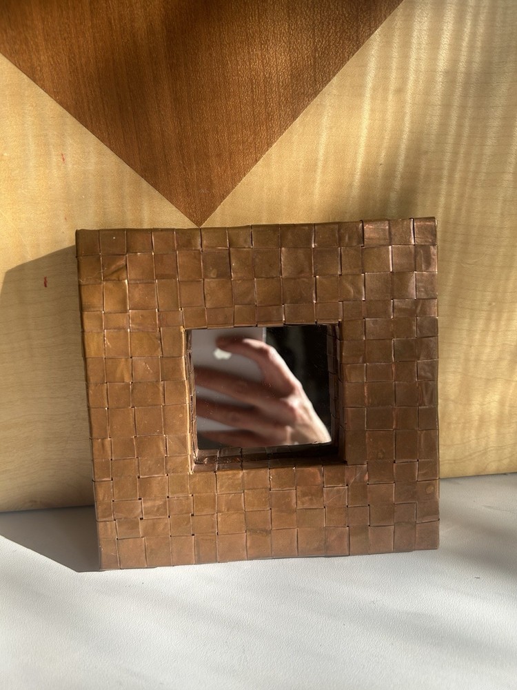 Woven Copper Handmade Mirror