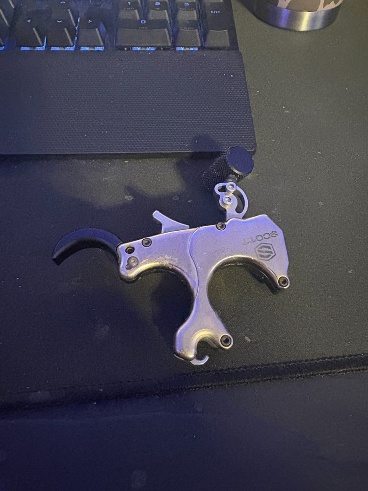 Scott Archery Apex Thumb Trigger Release Large Silver Heavy