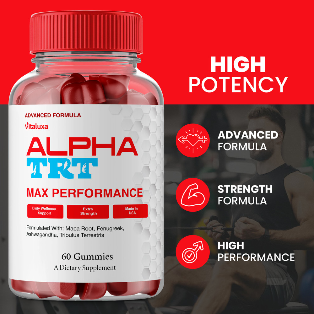 Alpha TRT Performance Capsules, AlphaTRT Advanced Pills (60 Gummies)