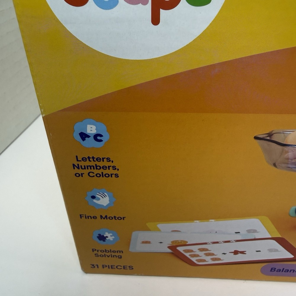Giggle Scape Octopus Balance Scale Counting Toy 31pc Open Box