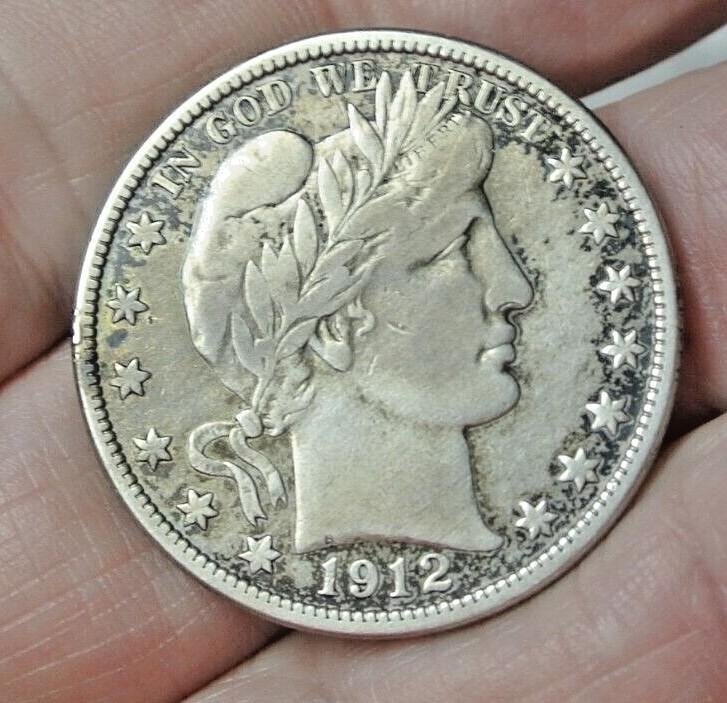 1912-D BARBER HALF DOLLAR Sharp XF