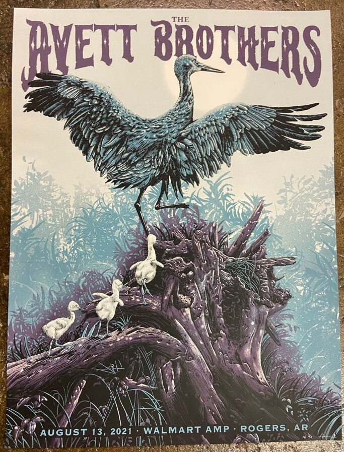 Avett Brothers Poster Walmart Amp Rogers, AR 8/13/21